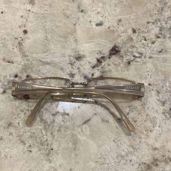 VERSACE vintage metallic rimmed eyeglasses - Picture 4 of 11